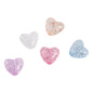 Colored Heart Acrylic Beads 11mm Crackled Translucent Pastel 100pcs 2
