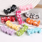 Painted Plate Acrylic Beads 31mm Splash Ink Good Word 20pcs 2