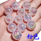 Colored Crackle Round Acrylic Beads 16mm Glossy Translucent 100pcs 3