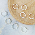 Ring Metal Beads Frame 14mm Beaded Texture Alloy 100pcs 2
