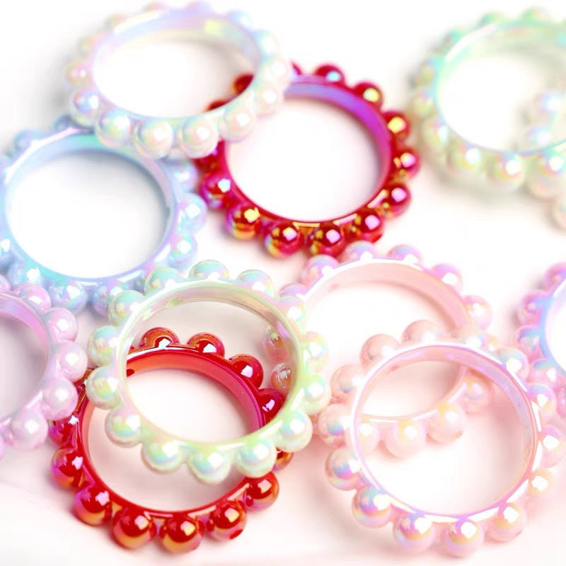 UV Scratch Resistant Balsam Pear Ring Bead Frame Acrylic 10pcs 3