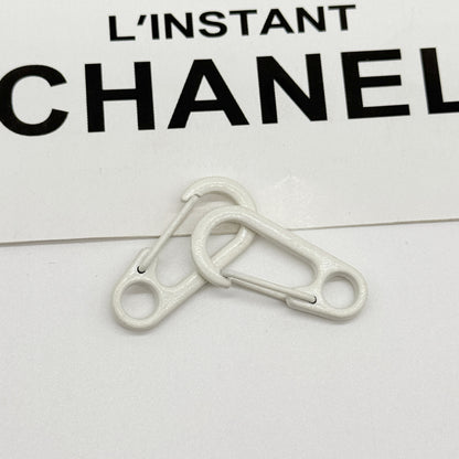 Colorful Clip Shaped Zinc Alloy Keychain Hooks 31mm 20pcs 16