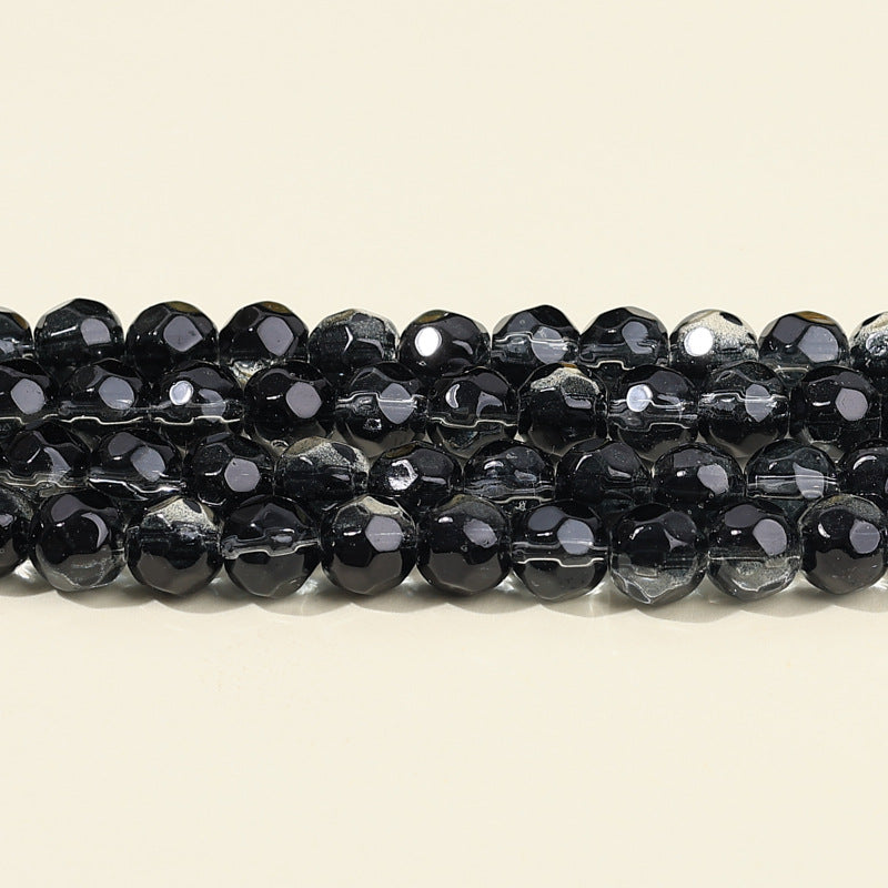 Faceted Round Glass Beads 10mm Clear Pastel Colors 50pcs 12