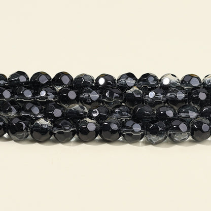 Faceted Round Glass Beads 10mm Clear Pastel Colors 50pcs 12