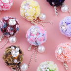 Flower Cluster Round Clay Beads 22mm Tassel Rose Gem 5pcs 2