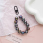 Acrylic Colour Beaded Wristlet Keychain Glossy Metal Clip 7