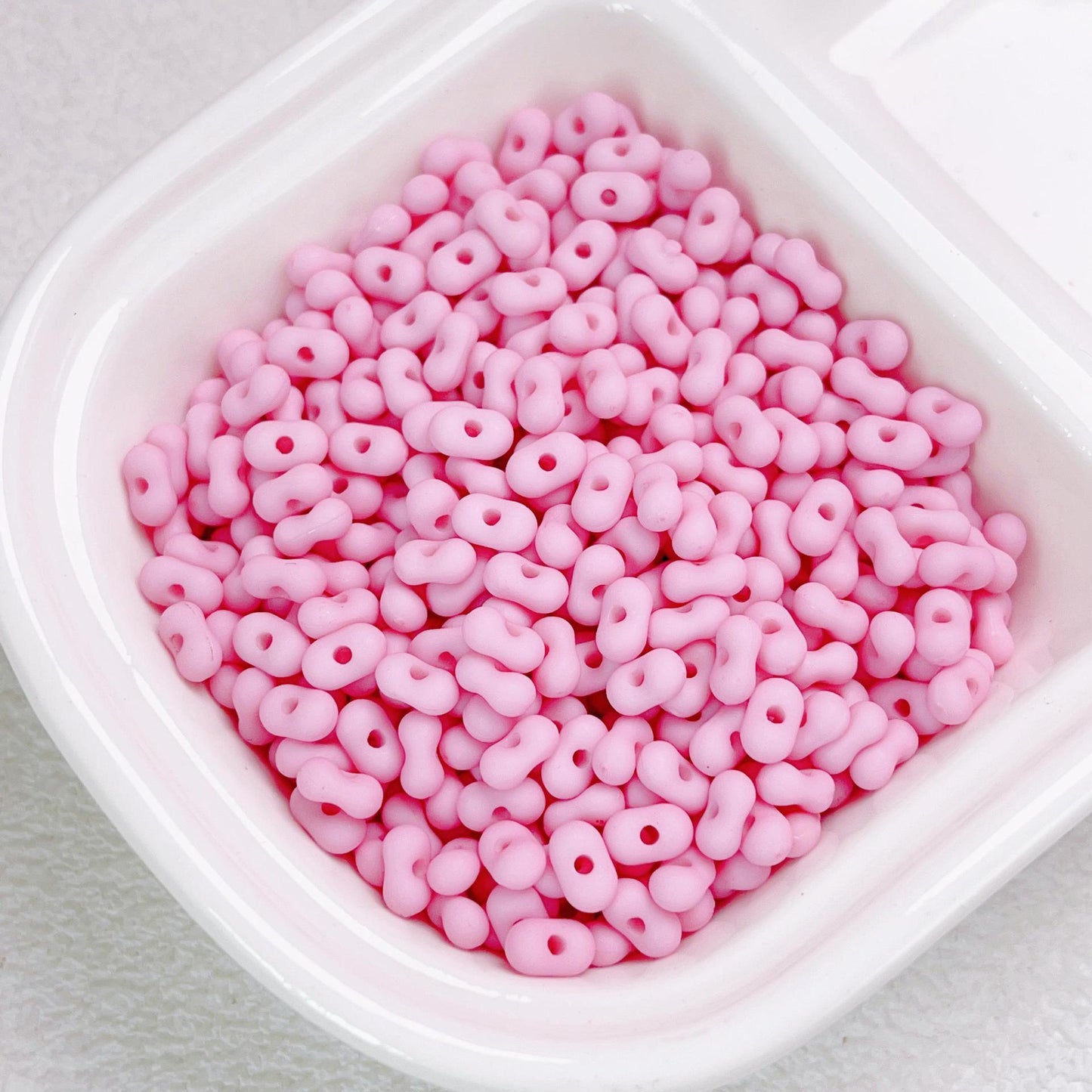 Clear Peanut Shaped Acrylic Beads 4x6.5mm Candy Series 200pcs 21