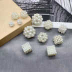 Imitation Pearl Geometry Acrylic Beads 8-15mm ABS Plastic 30pcs 3