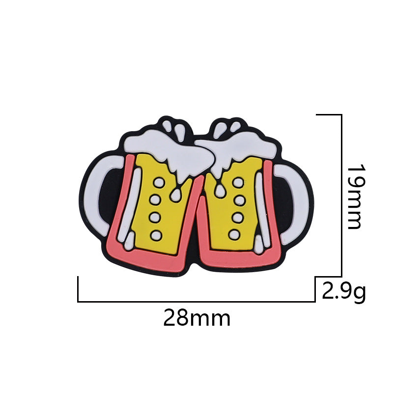 Silicone Focal Beads Beer Steins Clinking Mug Pair 10pcs 3
