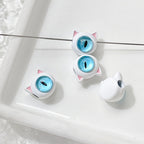 Cat Eye and One-Eyed Beast Metal Beads 10mm Baking Painted 10pcs 6