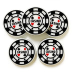 Silicone Focal Beads Casino Chip With Casino Text 20pcs 2