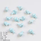 3D Dolphin Ceramic Beads 24mm Glazed Multicolor 2pcs 2