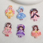 Plating Princess Lolita Series Resin Beads Glossy Pastel Colors 10pcs