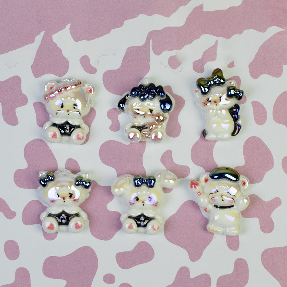 Plating Adorable Mikko Series Resin Beads Cute Character 20pcs 4