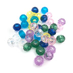 Acrylic Faceted Spacer Beads 7*13mm Large Hole 50pcs