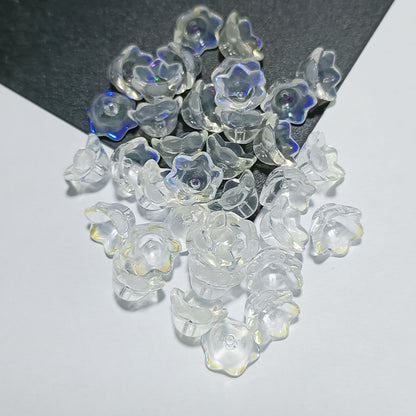 Czech Glass Beads Wind Chime Flower 12mm Pastel Glossy 100pcs 22