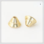 Brass Tower Metal Beads 7mm Double Layer Stepped Finish 100pcs 3