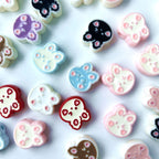 Hand-Painted Rabbit Acrylic Beads 22x24mm Glossy Pastel 100pcs