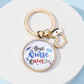 Metal Nurses Day Keychain Heart Nurse Cap Medical Theme 6