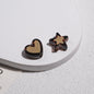 Double Sided Star & Heart Acrylic Beads 11mm Enamel Glossy 50pcs 6