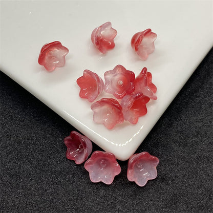 Czech Glass Beads Flower Bud 6 10mm Soft Pastel Colors 100pcs 14