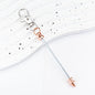 Beadable Keychain Metal Conical Bullet Shape Rose Gold Silver Gun Gray Black 6