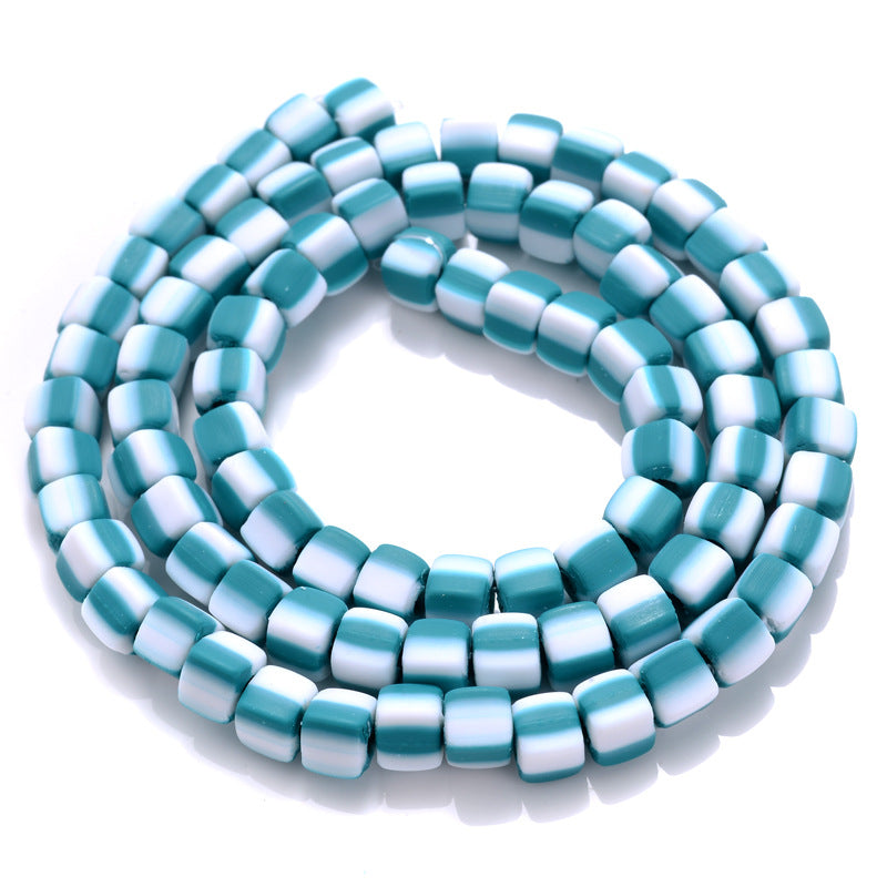 Cube Clay Beads 4mm Two-Color Matte Finish 10 Strands 820pcs 11