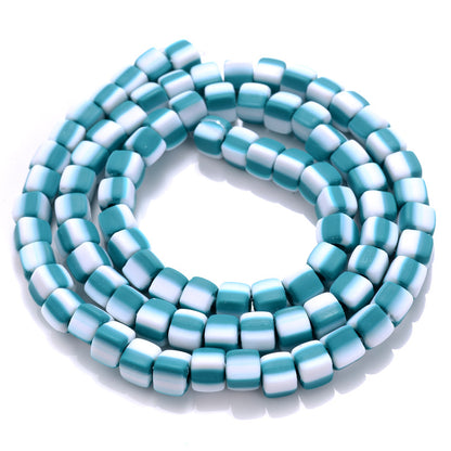 Cube Clay Beads 4mm Two-Color Matte Finish 10 Strands 820pcs 11