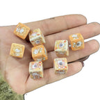 Square Acrylic Beads 14mm Bread Obsessed Character Glossy 10pcs 2