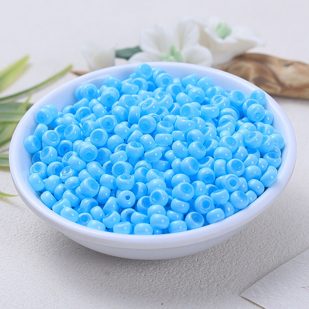 Glass Donut Spacer Beads 4mm Solid Color 200pcs 13
