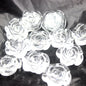 Transparent Camellia Acrylic Beads 12mm 19mm Iridescent AB 50pcs 14