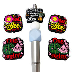 Silicone Focal Beads Fruit Elephant Rainbow Little Dreamer Text 20pcs 4