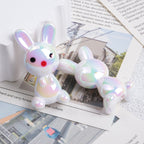 Plating Rabbit Acrylic Beads 38mm Dual Color Glossy 10pcs 3