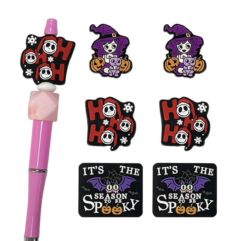 Silicone Focal Beads Halloween Spooky Characters Vivid Colors 5