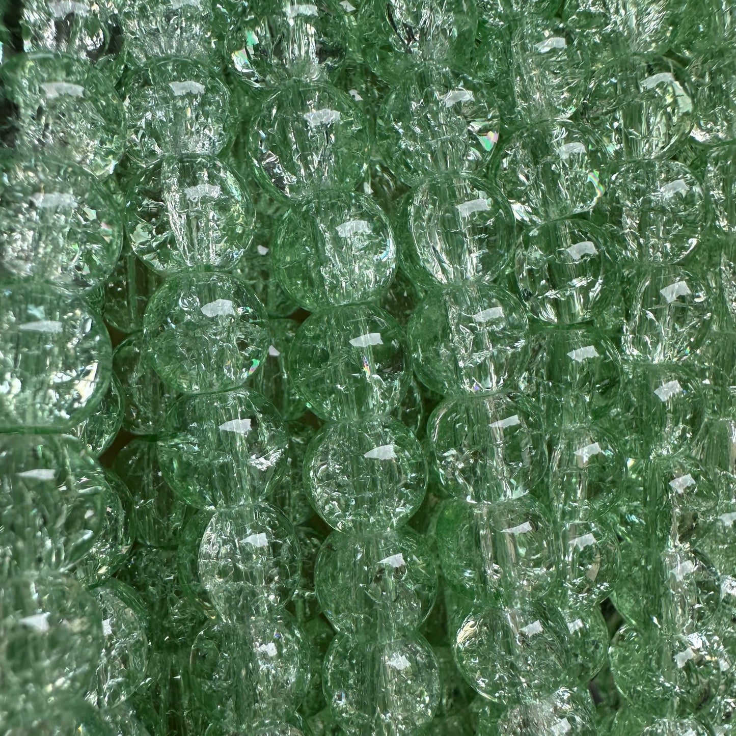 Crackle Round Glass Beads 10mm Explosion Pattern 10 Strands 16