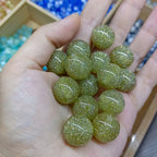 Gradient Glitter Resin Beads 8-16mm Sparkling Mixed Colors 50pcs 6