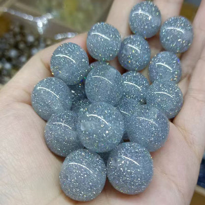 Gradient Glitter Resin Beads 8-16mm Sparkling Mixed Colors 50pcs 10
