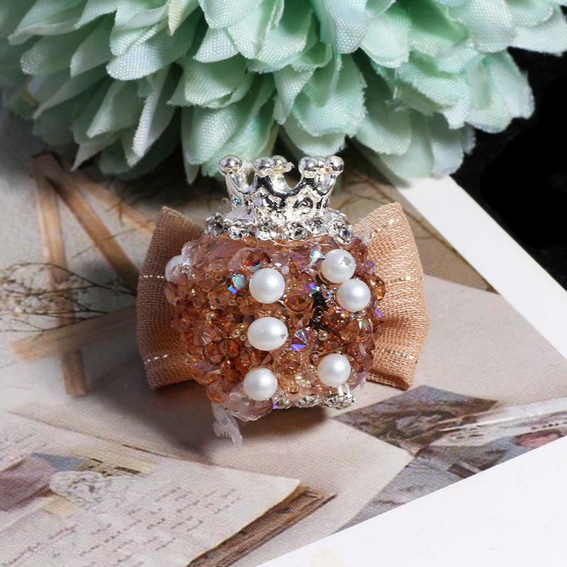 Embellished Bubblegum Beads 23mm Sugar Bow Design 5pcs 6