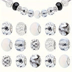 Resin Acrylic Spacer Beads White Tone Textured 30pcs