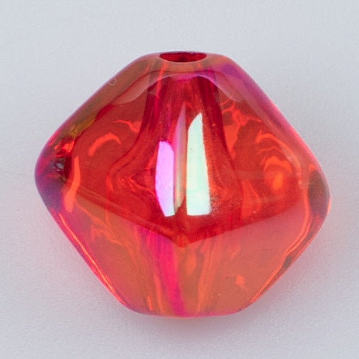 Transparent Rhombus Acrylic Beads 18mm AB Colored Plating 100pcs 10