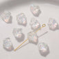UV Plating Irregular Ice Cube Acrylic Beads 14mm Pink 10pcs 13