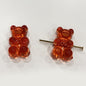Clear Candy Colored Teddy Bear Acrylic Beads 12x18mm 10pcs 16
