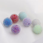 Whimsical Bubblegum Beads 16mm Chunky Pearlescent Pastel Texture 20pcs