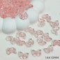 Sweet Bow Glass Beads 14mm Transparent Pastel Mixed Colors 50pcs 9