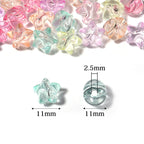 Transparent Star Acrylic Beads 11mm Pastel Colors 50pcs 3