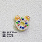 Plating Irregular Bear Bread Resin Beads Glossy Colorful 10pcs 10