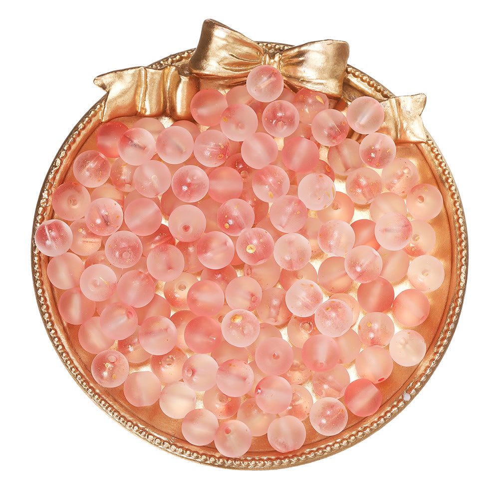 Czech Glass Beads Round 8mm Translucent Metallic Flecks 30pcs 16