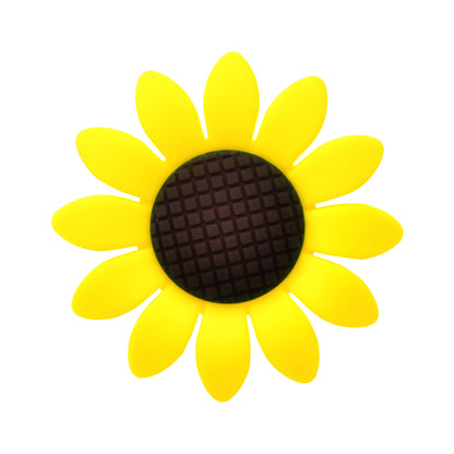 Silicone Focal Beads Sunflower Soft Petal Detailed Center 10pcs 5