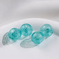 Swirl Pattern Blown Glass Beads 10-16mm Colorful Translucent 4pcs 20