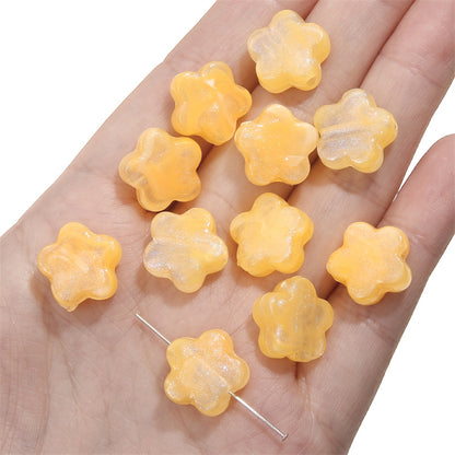 Pearl Flower Acrylic Beads 15mm Pastel Colors 20pcs 10